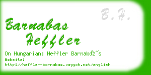 barnabas heffler business card